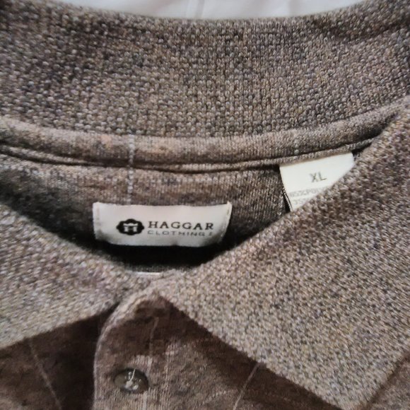 Haggar Long Sleeve Men's Sweater Color Brown Size XL - Picture 5 of 5